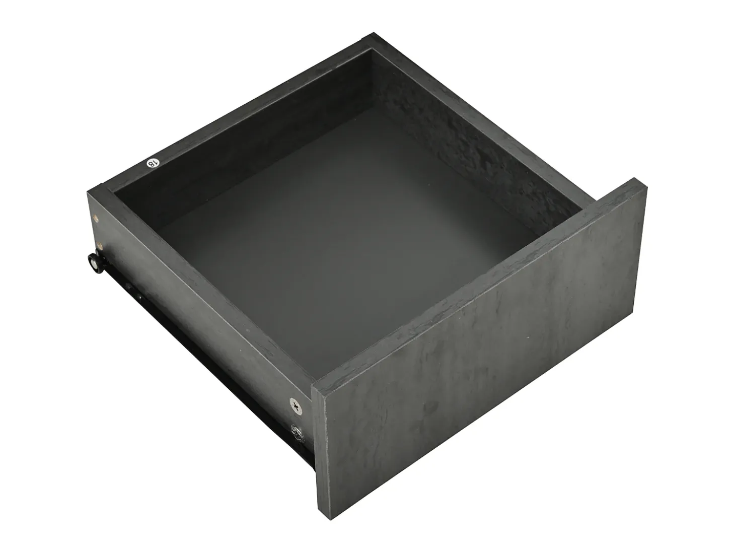 Móvel para TV com 2 portas de vidro e 4 gavetas - Tampo com efeito de mármore branco - Cinza