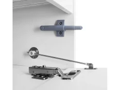 Móvel para TV com 4 portas e 1 gaveta, pés pretos, acabamento brilhante, branco