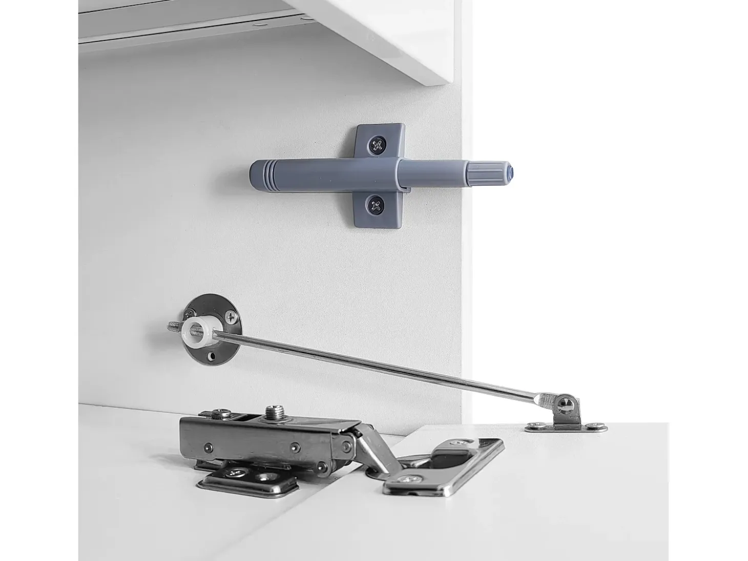 Móvel para TV com 4 portas e 1 gaveta, pés pretos, acabamento brilhante, branco