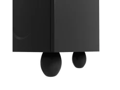 Móvel para TV com 4 portas e 2 gavetas, pés redondos, preto
