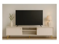 Móvel para TV design AZURÉA – 2 portas + 2 nichos – Cor areia