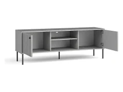 Móvel para TV ISIS – 2 portas & 2 niches – Cinza – 157x55x41 cm