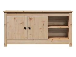 Móvel para TV multimídia estante para TV aparador armário para TV sala de jantar sala de estar quarto 103 x 36,5 x 52 cm madeira maciça de pinho marrom 02_0025625