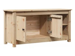 Móvel para TV multimídia estante para TV aparador armário para TV sala de jantar sala de estar quarto 103 x 36,5 x 52 cm madeira maciça de pinho marrom 02_0025625