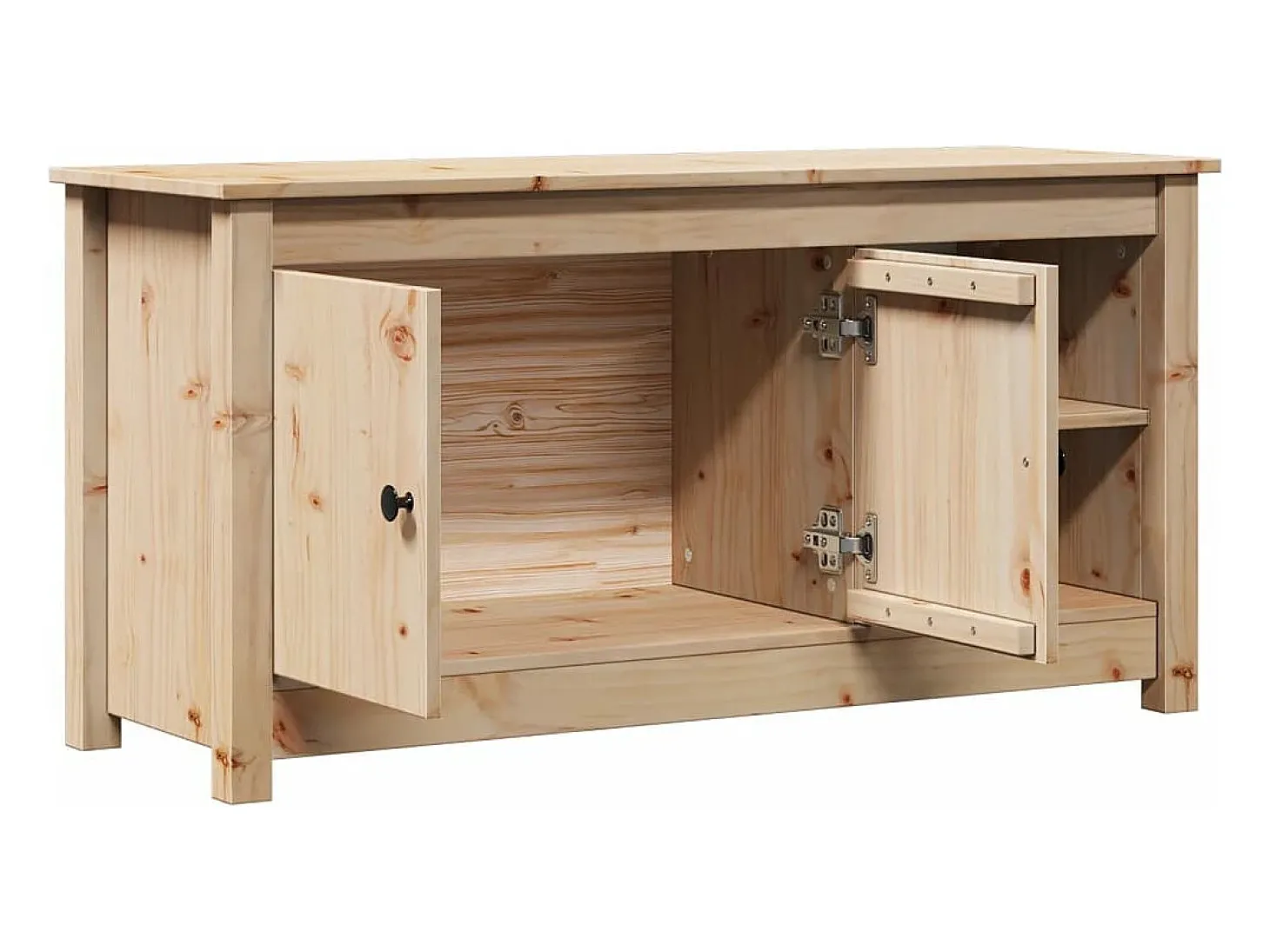 Móvel para TV multimídia estante para TV aparador armário para TV sala de jantar sala de estar quarto 103 x 36,5 x 52 cm madeira maciça de pinho marrom 02_0025625