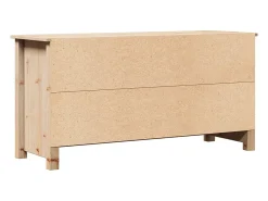 Móvel para TV multimídia estante para TV aparador armário para TV sala de jantar sala de estar quarto 103 x 36,5 x 52 cm madeira maciça de pinho marrom 02_0025625
