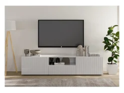 Móvel para TV SCENA – L184 x A43 x P42 cm – Branco laqueado brilhante