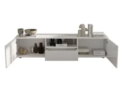 Móvel para TV SCENA – L184 x A43 x P42 cm – Branco laqueado brilhante