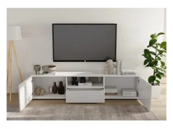 Móvel para TV SCENA – L184 x A43 x P42 cm – Branco laqueado brilhante