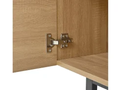 Móvel para TV texturado com 2 gavetas e 2 portas - Cor madeira 180 x 38 x 51,5 cm