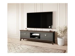 Móvel para TV XL 196 cm coleção PALACE. Cor cinza e carvalho