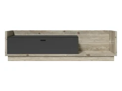 Móvel para TV XL 220cm. Coleção CORK. Cores Pinho e cinza antracite.