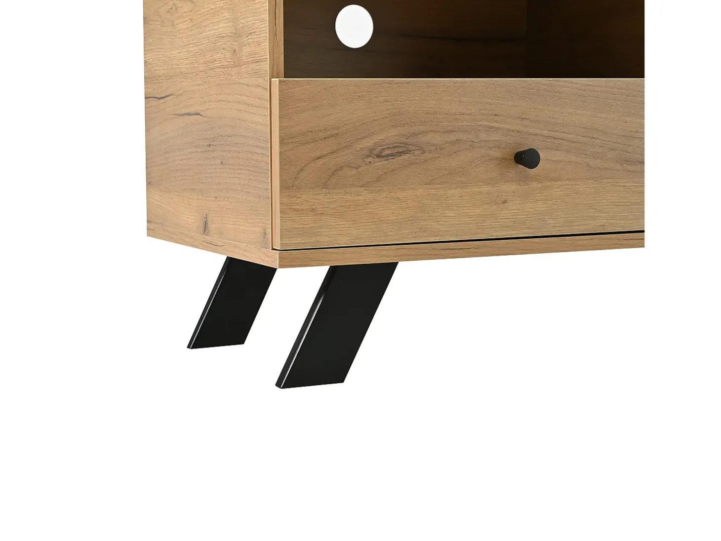 Móvel para TV 150x38x44 cm - 2 gavetas e 1 porta - 2 compartimentos semiabertos - para TV de 60 polegadas - natural
