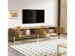Móvel para TV 180x40x40 cm - 4 portas - Painéis de partículas - Natural