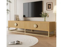 Móvel para TV 180x40x40 cm - 4 portas - Painéis de partículas - Natural