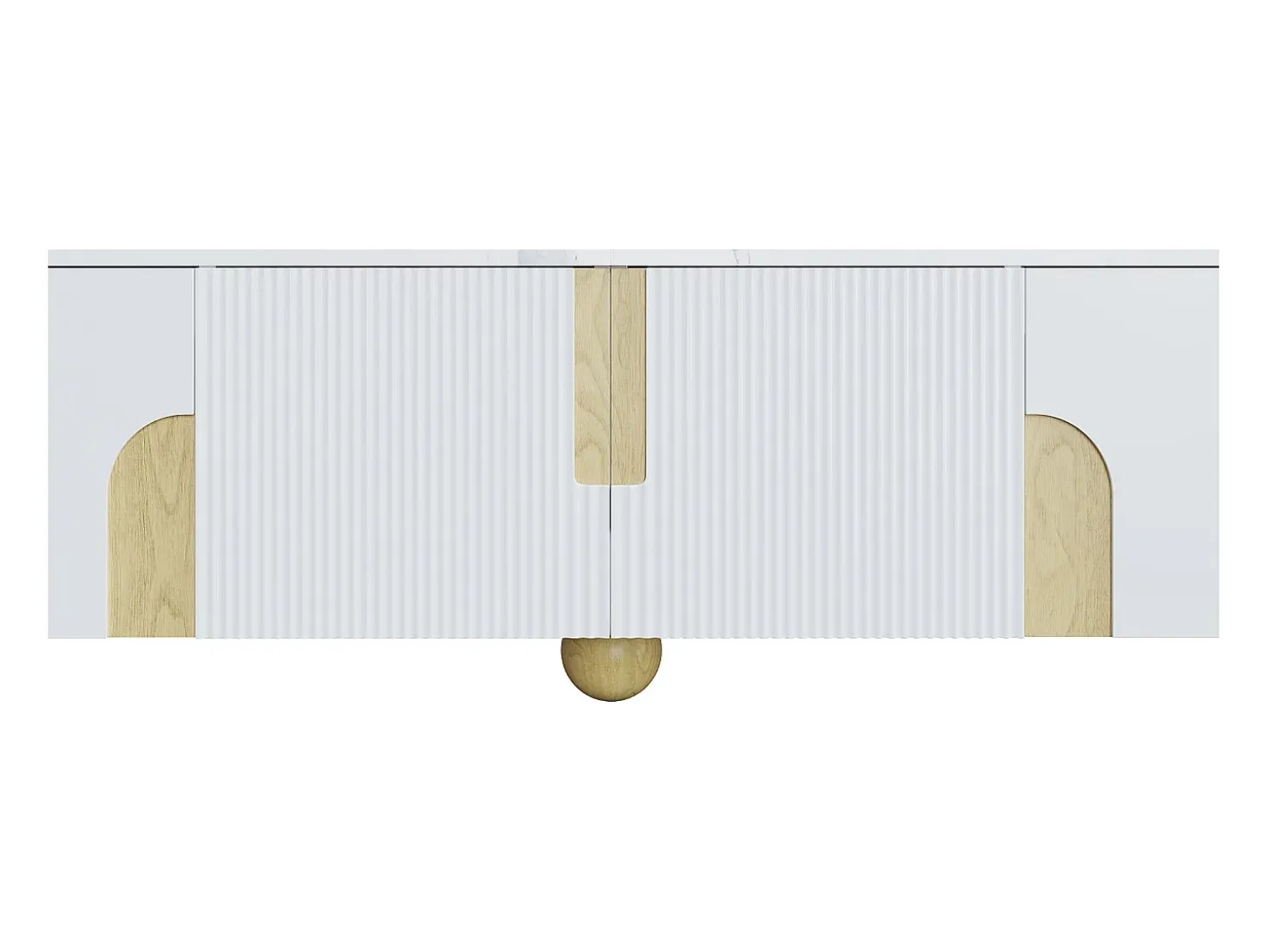 Móvel para TV 180x40x44 cm - 4 portas - MDF+aglomerado - branco