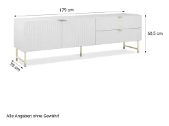 Móvel para TV 179x60,5x39 cm branco e dourado