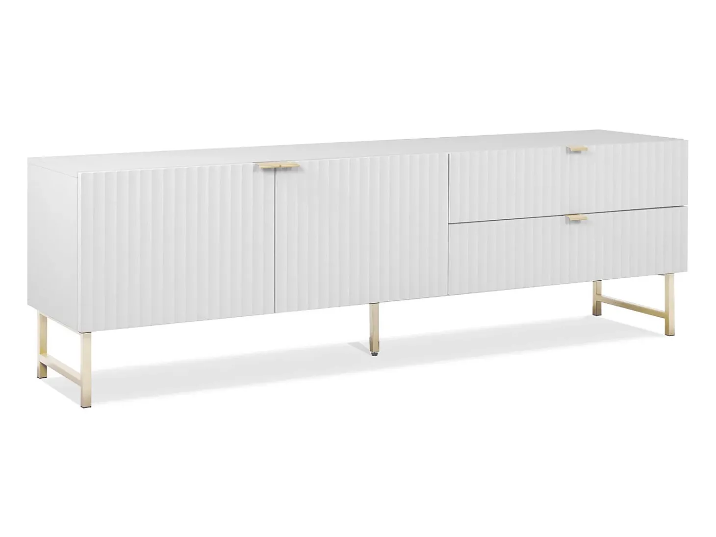 Móvel para TV 179x60,5x39 cm branco e dourado