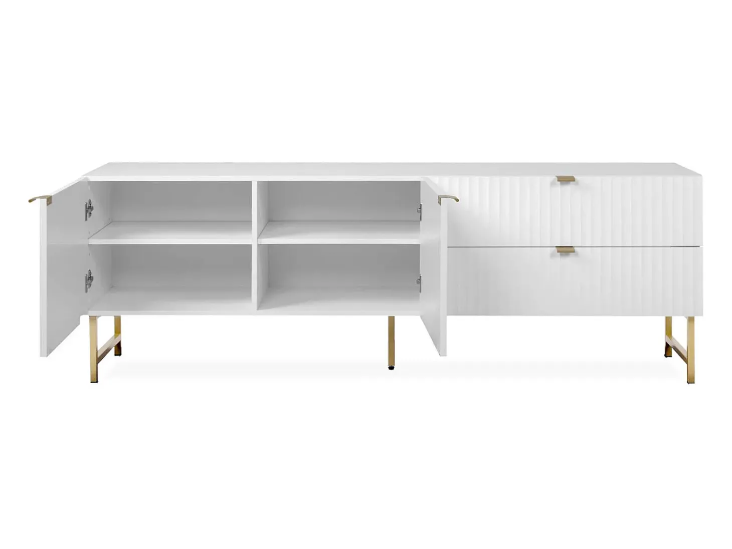 Móvel para TV 179x60,5x39 cm branco e dourado