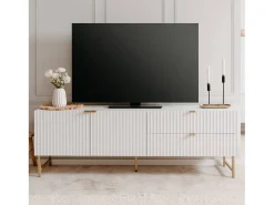 Móvel para TV 179x60,5x39 cm branco e dourado