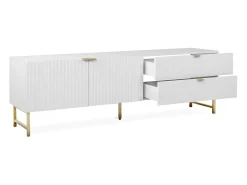 Móvel para TV 179x60,5x39 cm branco e dourado