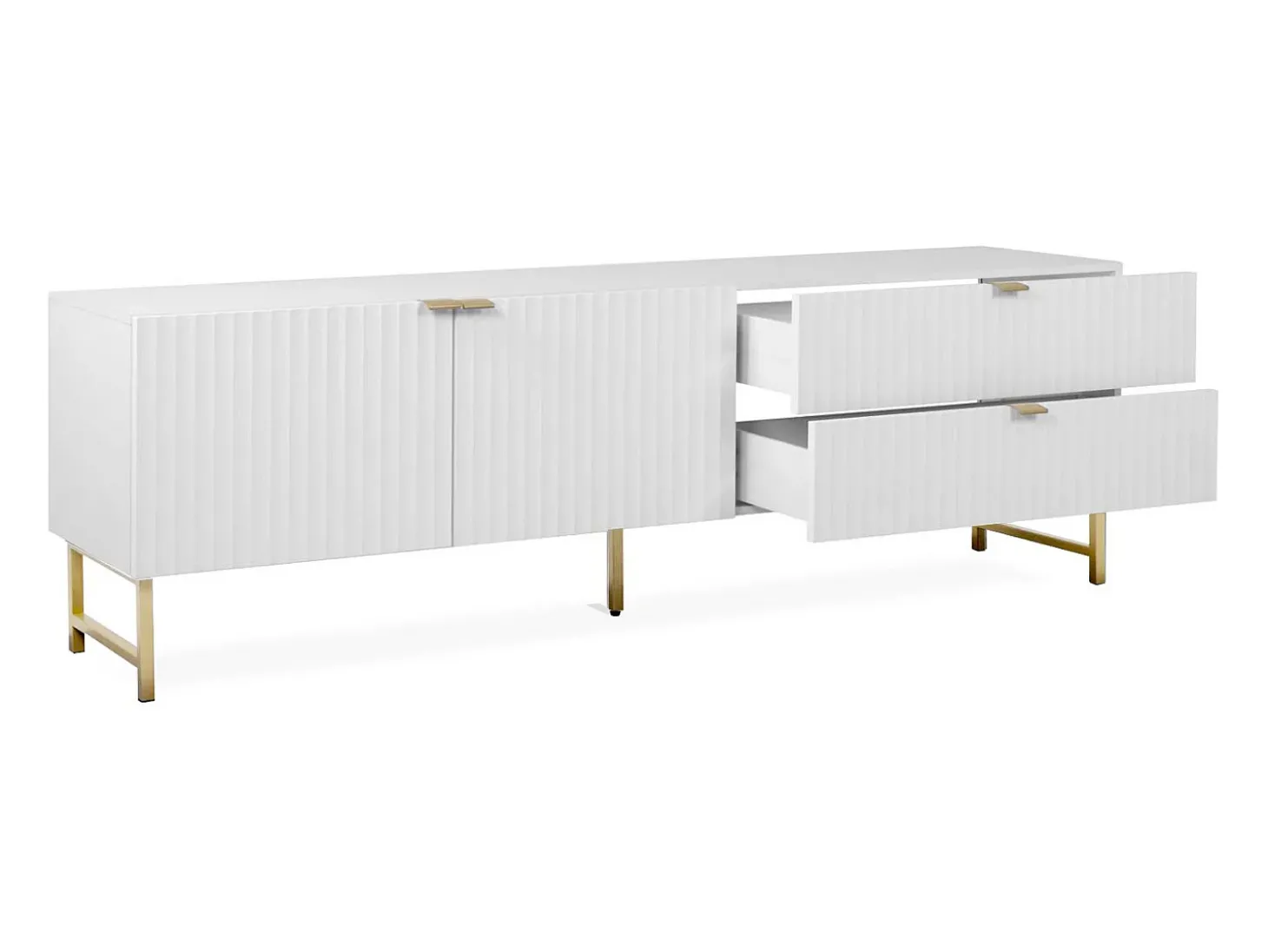 Móvel para TV 179x60,5x39 cm branco e dourado