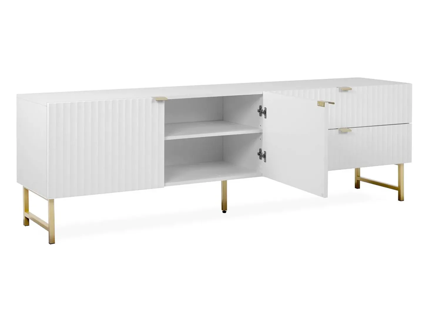 Móvel para TV 179x60,5x39 cm branco e dourado
