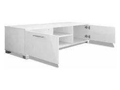 Móvel para TV/aparador de 120 cm branco com acabamento brilhante e prático (código 2502039).