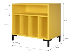 Móvel para vinis amarelo BOWIE