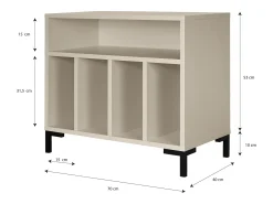 Móvel para vinis taupe
