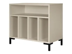 Móvel para vinis taupe