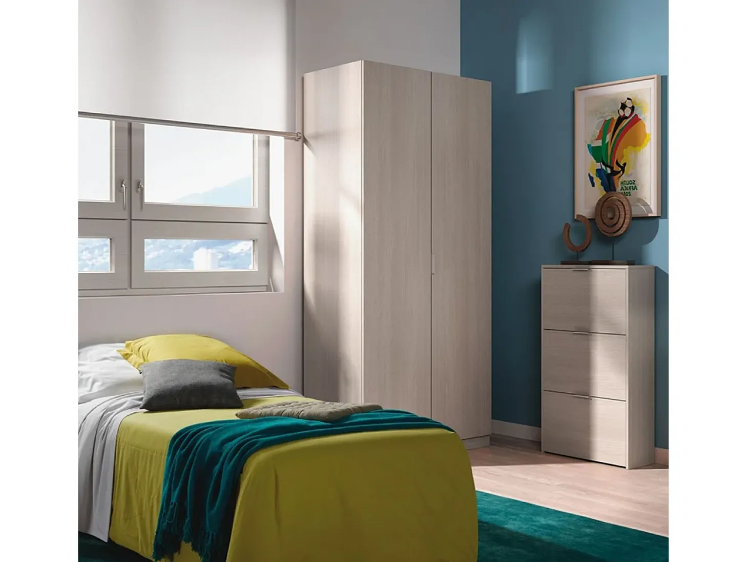 Móvel sapateira NOLAN 3 abatíveis em madeira para 18 pares de sapatos