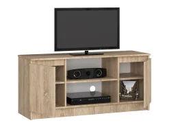 Móvel Suporte TV 120 cm Madeira Sonoma com 2 Portas e 2 Prateleiras