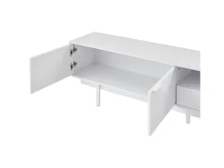 Móvel TV 200 cm - com 3 compartimentos e 2 gavetas - capacidade máxima TV 90 polegadas - Branco