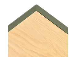 Móvel TV 2 gavetas com porta basculante verde 180x40 cm