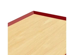 Móvel TV 2 gavetas com porta basculante vermelho 180x40 cm