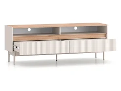 Móvel TV 2 gavetas Connie caxemira e madeira 153,8cm