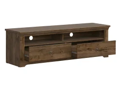 Móvel TV 2 gavetas Noé madeira escura 153cm