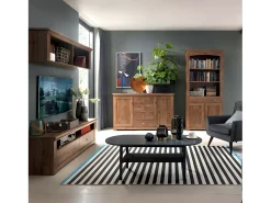 Móvel TV 2 gavetas Noé madeira escura 153cm