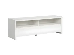 Móvel TV 2 gavetas Soren branco mate 143,5cm