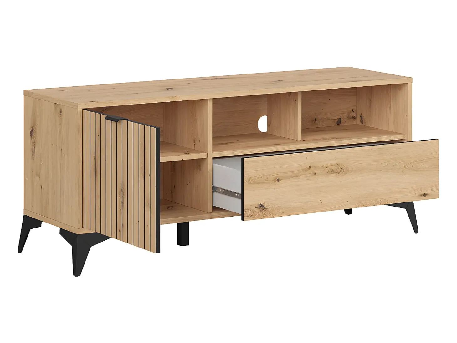 Móvel TV 1 porta 1 gaveta Mao madeira 135cm