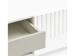 Móvel TV 4 portas 2 gavetas branco 182x48 cm