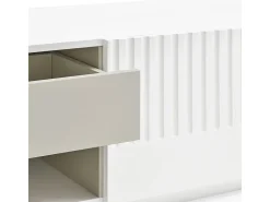 Móvel TV 4 portas 2 gavetas branco 182x48 cm