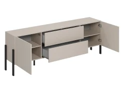 Móvel TV 2 portas 2 gavetas Bérénice caxemira e preto 204cm