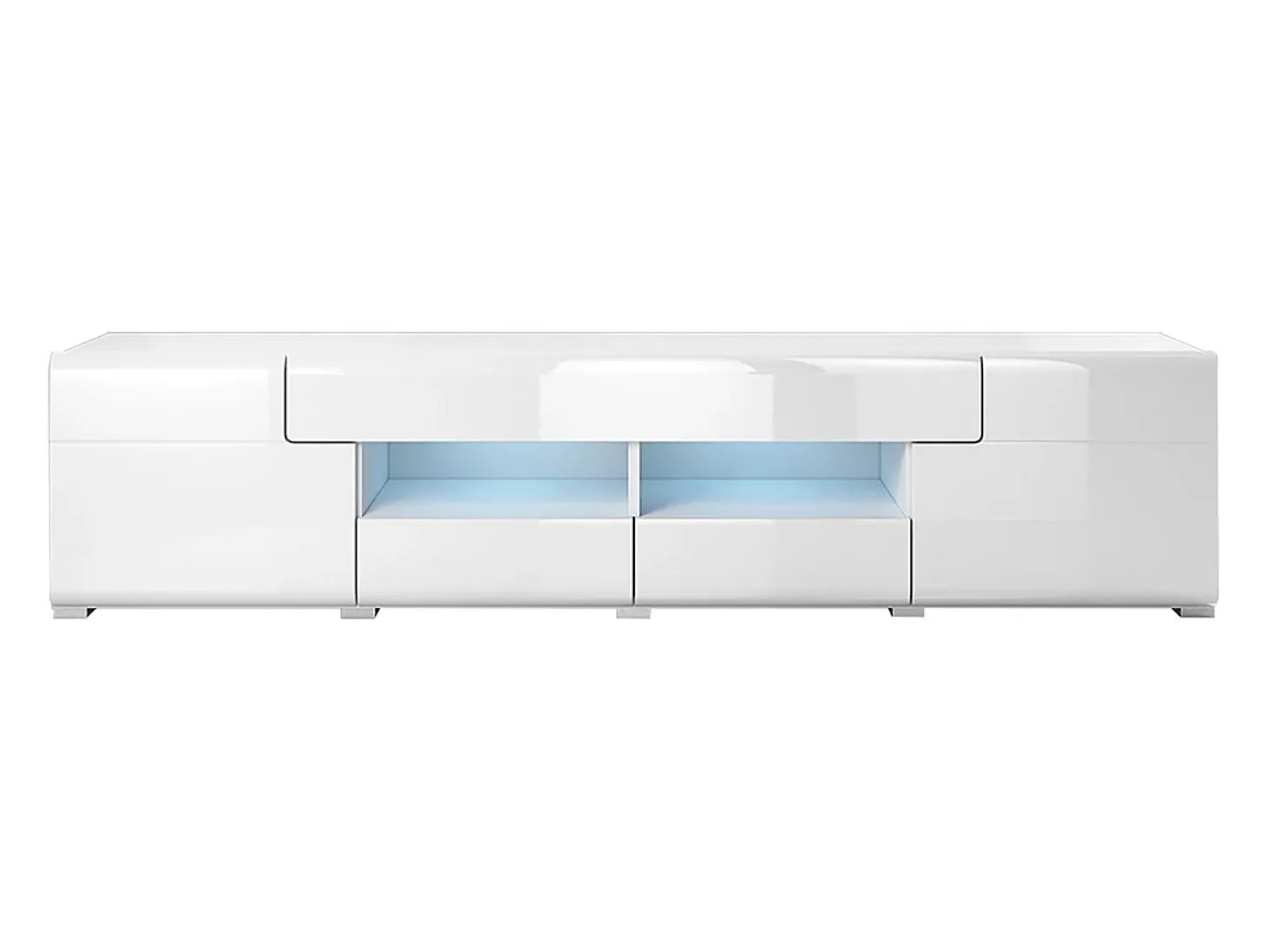 Móvel TV 2 portas 2 gavetas Jules branco 208cm