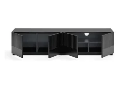 Móvel TV 4 portas 2 gavetas preto 182x48 cm