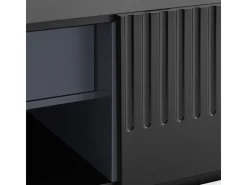 Móvel TV 4 portas 2 gavetas preto 182x48 cm
