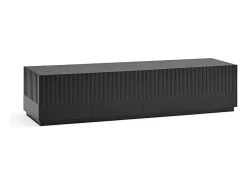 Móvel TV 4 portas 2 gavetas preto 182x48 cm