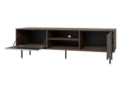 Móvel TV 2 portas Astra madeira escura e caxemira 180cm