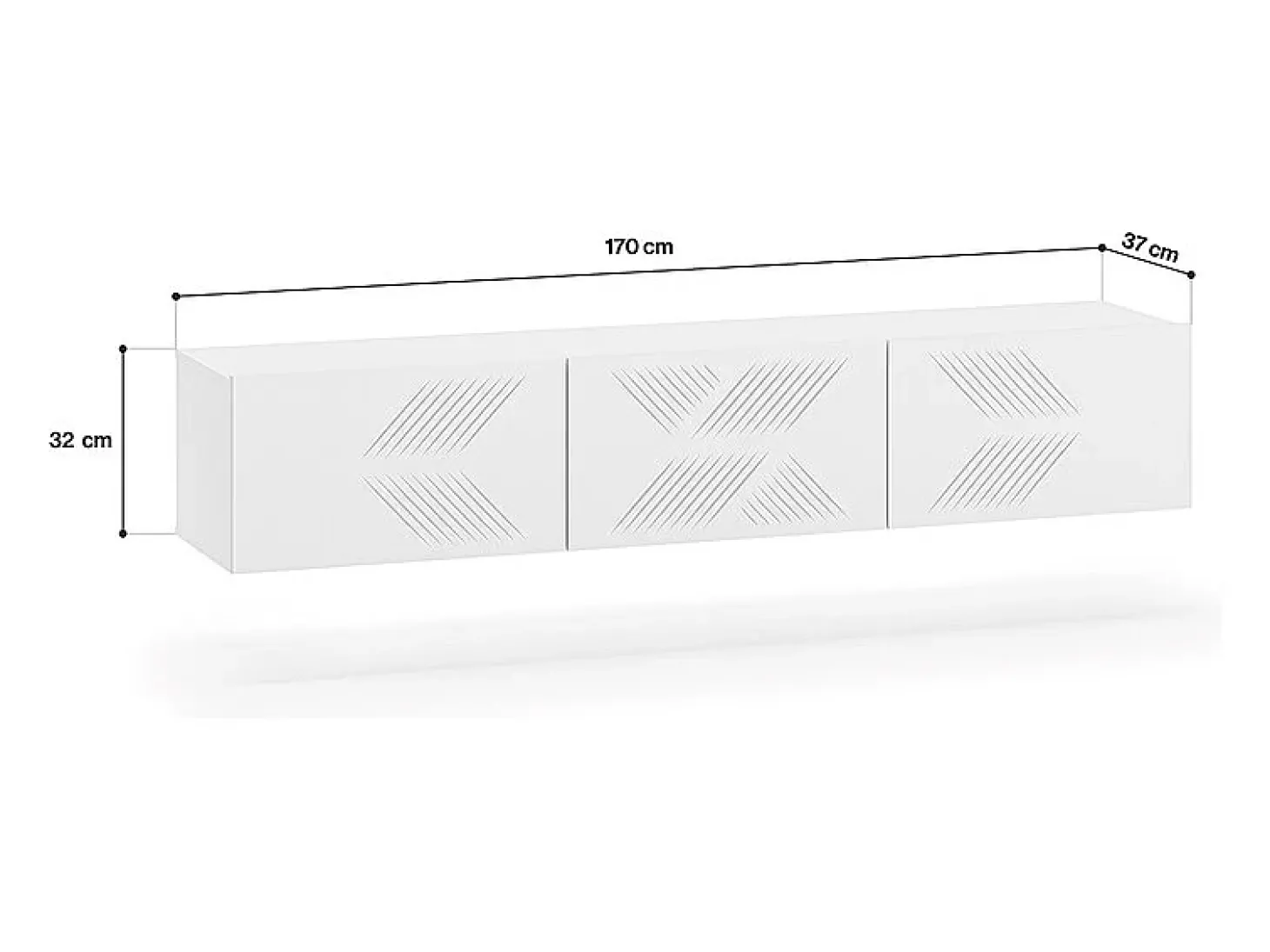 Móvel TV 3 portas Aura branco 170cm